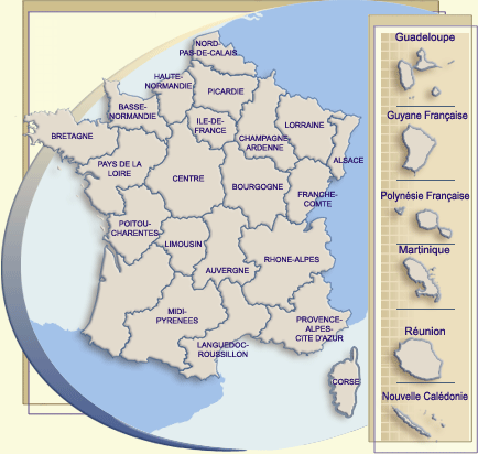 Carte de France - Cliquez pour choisir la région