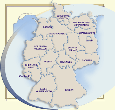 Carte d'Allemagne - Cliquez pour choisir la région